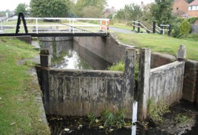 barge Lock top end gates