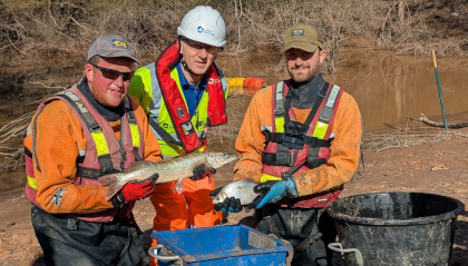 Whitchurch breach John Ellis with MEM Fisheries
