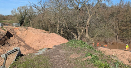 Whitchurch breach fish rescue site LR